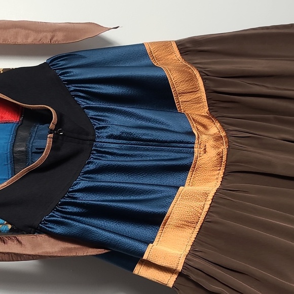 CESAR ARELLANES Multicolor Sleeveless Halter Dress Wrap Neck Size Small - Picture 12 of 14